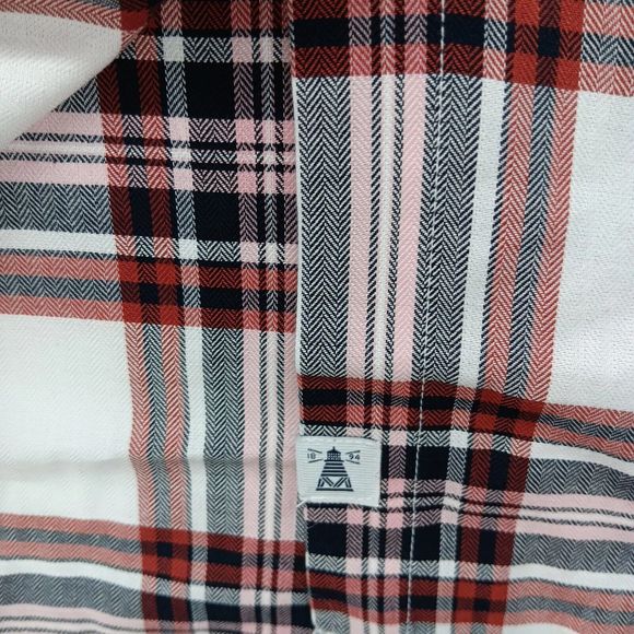 NWT & Bag Barbour Bethwin Button Up Shirt Cloud Check Holiday Plaid Women SZ 14 - Picture 9 of 16
